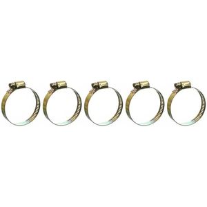 Universal Metal Hose Clamp Adjustable Worm Drive  Clip Heavy Duty Gas Hose Clamp Rust Resistant Fastening Clamp for Air Water Fuel Hoses 5 Pecies (3 Inch)