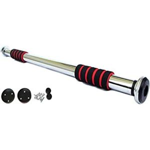 Adjustable Door Horizontal Pull-Up Bar, 60-100cm Heavy-Duty Doorframe Chin-Up Bar, 120kg Capacity Home Gym Upper Body Workout Bar – Silver