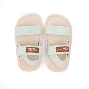 Activ Open Toe Shape Elastic Buckle Boys Sandal - Aqua & Beige