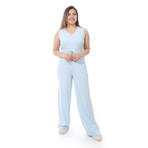 Menta By Coctail جمبسوت قطن كت وايد ليج - 9951 - لبني