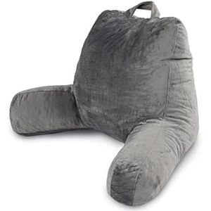 Reading Pillow, Large Adult Backrest with Arms, Back Support for Sitting Up in Bed with Washable Cover (Sit up Pillow)
