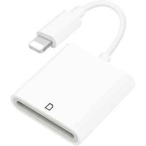 قارئ بطاقات SD متوافق مع ايفون وايباد، محول 2 في 1 لايتنينج الى بطاقة SD وMicro SD، قارئ بطاقة ذاكرة متوافق مع iOS 13+، عارض نقل ملفات الصور والكاميرا، التوصيل والتشغيل