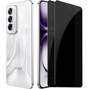  شاشة حماية للخصوصية، متوافقة مع أوبو رينو 12 برو، عبوتان شاشة حماية من الزجاج المقوى، درجة صلابة 9، مضادة للخدش، خالية من الفقاعات من جراتراي 