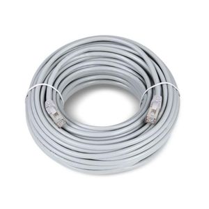 كابل شبكة Cat 6 بطول 30 مترًا للراوتر والمودم والمحول والمحور والأجهزة التي تدعم الشبكة باللون الأبيض