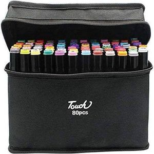 Touch 80 Colors Graphic Professional Design Art Twin Tip Marker Pen Series Touch-5 Alcohol Graphic Pen Manga Graphic W/bag Art Twin Marker Pen