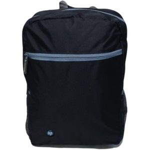 HP Laptop Backpack up to 17 Inch - Water-Resistant Travel & College Bag with Padded Shoulder Straps & Multi-Pockets - Classic Black with Light Blue Accents