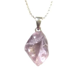 Cool  Natural Clear Amethyst  Quartz Raw Stone Pendant Necklace - Unique irregular Cut - Genuine Natural Stone - Medium Size - Suitable for All - Unique Gift for Natural Gemstone Lovers