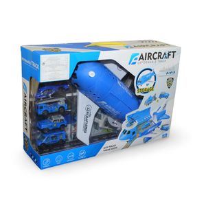 Police Aircraft Transport Playset – Blue