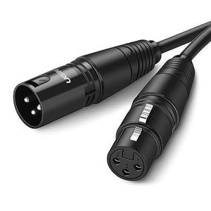 Ugreen XLR Cable, Microphone XLR Male to Female Extension Cable XLR Jack Extender Cord for PA System, Studio Recorder, Amplifier, Mixer, Speaker System, or Professional Recording, Playing Live (5M)