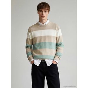 LC Waikiki Crew Neck Long Sleeve Striped Men's Knitwear Sweater