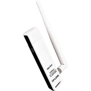 TP-Link TP - لينك محول USB لاسلكي عالي الكسب بسرعة 150 ميجابت لكل ثانية من TL-WN722N - ابيض