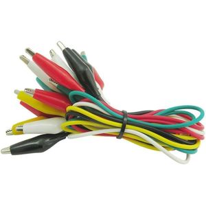 Double-end alligator clip wire test cable crocodile 30cm 10 piece pack