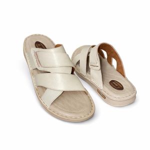 سليبر رجالى فلات جلد طبيعى 