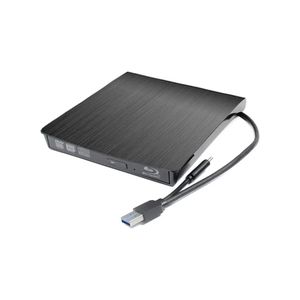 ECD829 2-in-1 USB-C External Blu Ray DVD Drive Portable USB 3.0 CD 3D Blu-Ray Player Burner BD-ROM Reader for Mac, Windows 10, Laptop, PC (Black)