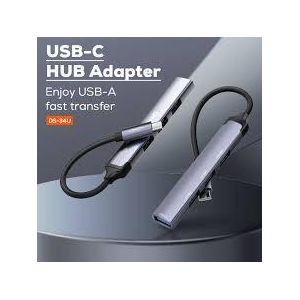 Ldnio DS-34U 4-in-1 Type-C Docking Station – 3×USB2.0 + 1×USB3.0.