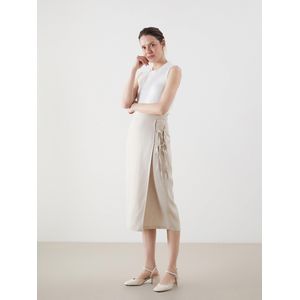 LC Waikiki Elasticated Waist Linen Blend Skirt