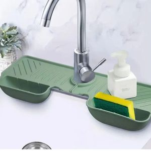 Smart Faucet-Mounted Kitchen & Bathroom Sink Caddy: Practical Organizer Rack with Drainage for Sponges & Scrubbers