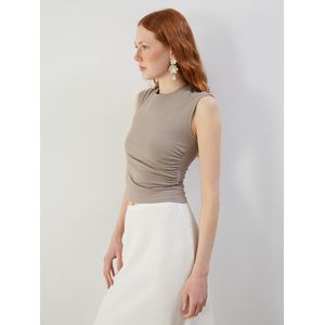 LC Waikiki Crew Neck Gathered Blouse