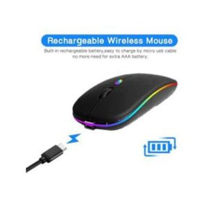 Rechargeable Wireless Mouse - Bluetooth & 2.4 GHz For PC And Mobile - n/a