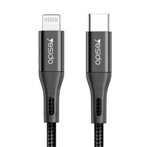 Yesido كابل شحن من تايب سي إلى لايتنينج CM11 بقدرة 20 وات شحن سريع ونقل بيانات