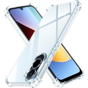 جراب حماية للهاتف، متوافق مع Redmi A7 Pro 4G / Poco C85X 5G، من TPU، حماية ماصة للصدمات، تصميم مقاوم للخدش - شفاف
