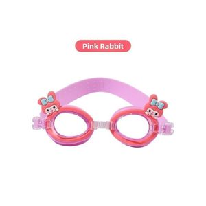 Cute Pink Rabbit Design Swimming Goggles for Kids - Waterproof and Anti-Fog - For Girls