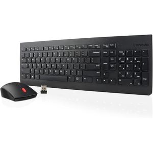 Lenovo مجموعة كيبورد كومبو لاسلكية 510 مع ماوس من لينوفو، GX30N81779، اسود، Usb
