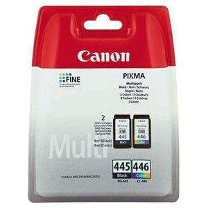 Canon 445+446 Ink Jet Cartridge Set Of 2 - Black/Multi-Color