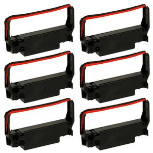 Epson M188B Ribbon Cartridge - Black / Red - Package of 6 (Compatible
