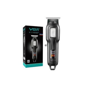 VGR V-918 Professional Hair Trimmer with Precision T-Blade, LED Display, a