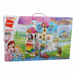 Building Blocks Princess Leah Lake Rainbow Castle Building Blocks- 605 Pcs