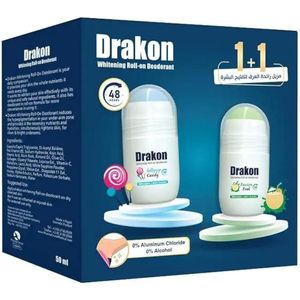 Drakon Whitening PASSION PEAK Deodorant Roll On 50 Ml + Whitening Lolli Pop Candy Deodorant Roll On 50 Ml 