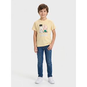Diadora Boys Printed Cotton T-Shirt – Beige