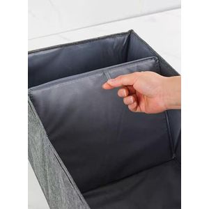 Foldable Clothes, Towels, and Bedding Storage Box Organizer 40*20cm 1 Piece (Grey)