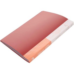 3A AD20A Plastic Document Book 20 Pockets A4 Size - Red
