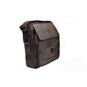 Leather Shoulder Bag -dark brown