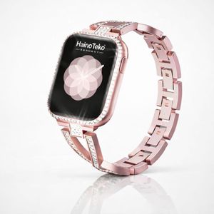 HAINOTEKO G13 Mini Women's Luxury Smart Watch Rose Gold, Waterproof Touchscreen, Ideal for Sports & Calls, Elegant Design
