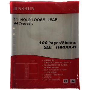 Jinshun 1160 U Leaf Heavy Case 60 Micro-100 Piece, Clear