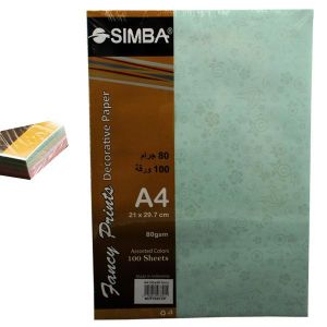 Simba  scented photocopy paper ream 100 sheets 80 gsm A4 multicolor butterflies watermark