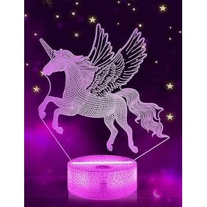 General  3D Night Light, 16 Colour Changing LED Lamp with Remote Control, Illuminated Base – Decorative LED Platform