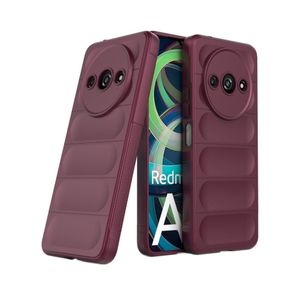 جراب سيليكون خلفي فاخر للحماية متوافق مع هاتف شاومي ريدمي A3، جراب ماجيك شيلد المقاوم للصدمات مع حماية للكاميرا (لون أحمر خمري)