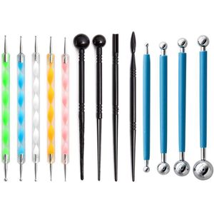 13 قطعة من أدوات التنقيط بالرؤوس الكروية وأدوات نحت الصلصال وطلاء الصخور، لتصميم أشكال الفخار والصلصال وتزيين الأظافر من هيسمارتلي