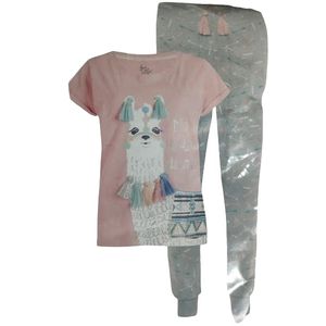 بجامة قطن ليكرا للنساء - رمادى /بطيخى