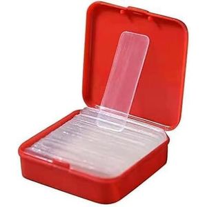 علبة تخزين شرائح لاصقة دبل فيس، 60 قطعة، شفافة وحمراء، متعددة الاستخدامات للديكور والتثبيت المنزلي