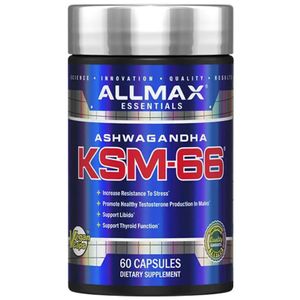ALLMAX Ashwagandha Ksm-66 servings 60 capsules
