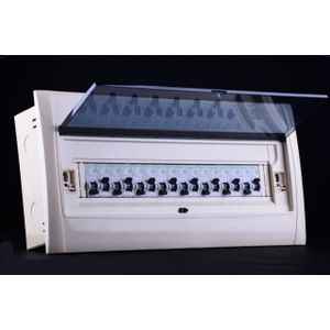 لوحة توزيع خطوط كهرباء 18 خط بجسم معدنى ووجه بلاستيك بجوده عاليه (لا تشمل قواطع اتوماتيك)