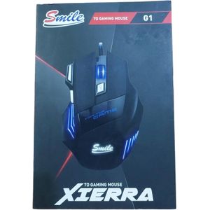 Gaming Mouse USB Wired, Ergonomic design, RGB LED backlighting, 7-Programmable Buttons - Model G-1.