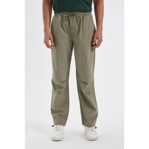 Defacto Man Wide Leg Trousers - Haki