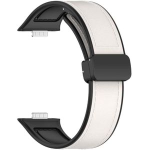 سوار ساعة مغناطيسي من السيليكون الناعم بطبقة علوية من الجلد المنسوج بقفل مغناطيسي متوافق مع ساعة هواوي فيت 3 للرجال والنساء من نيكست ستور