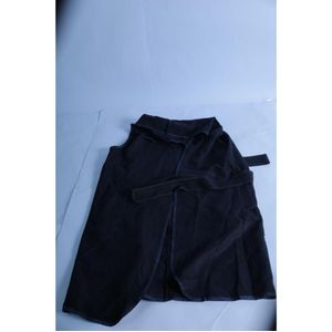AlNasser AlNasser Suede Plain Sleeveless Long Vest - navy blue - XL